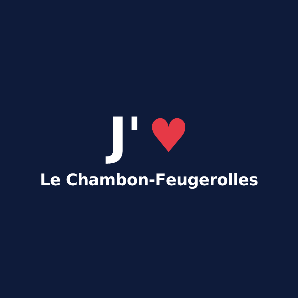 T-shirt personnalisé Le Chambon-Feugerolles — design J'aime Le Chambon-Feugerolles
