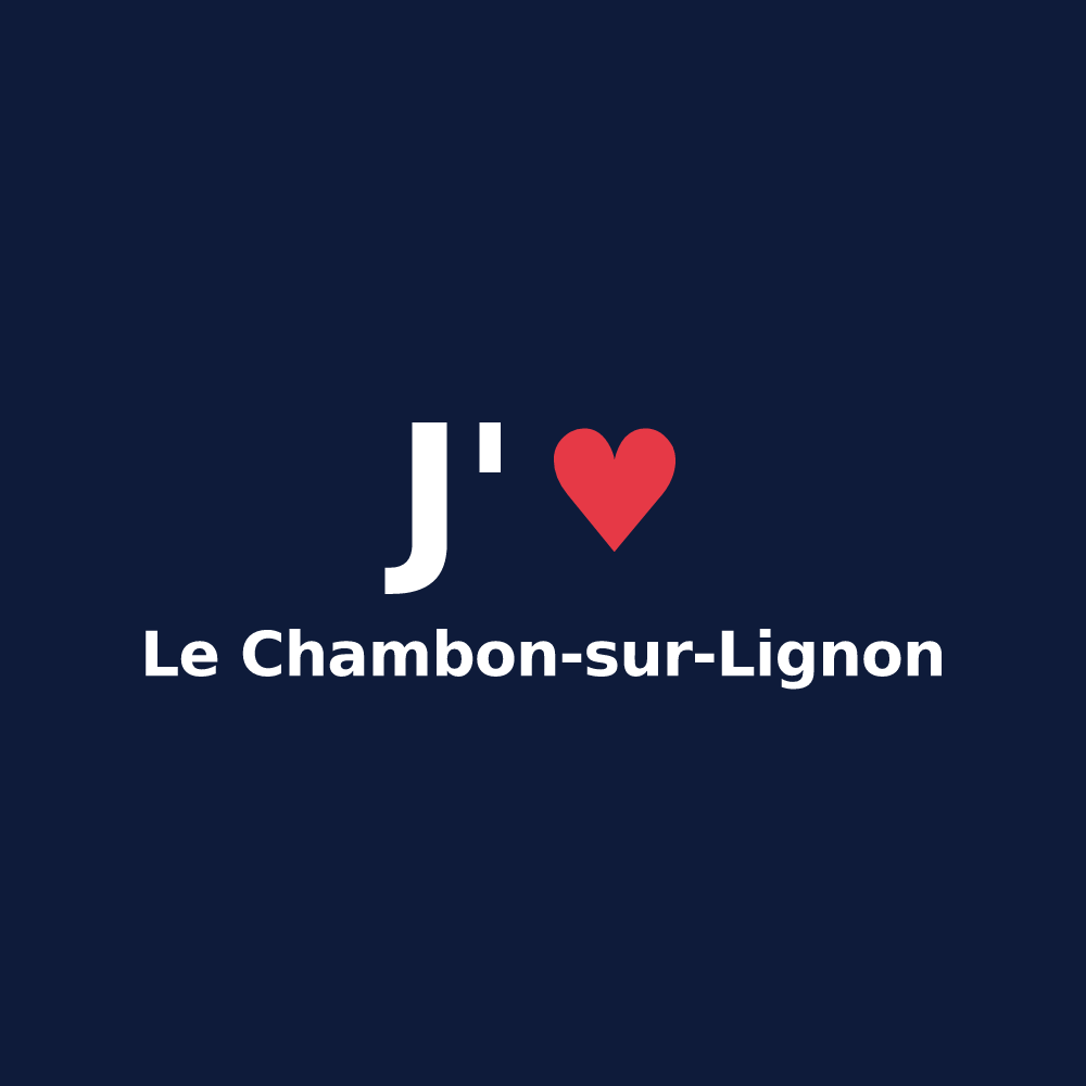 T-shirt personnalisé Le Chambon-sur-Lignon — design J'aime Le Chambon-sur-Lignon