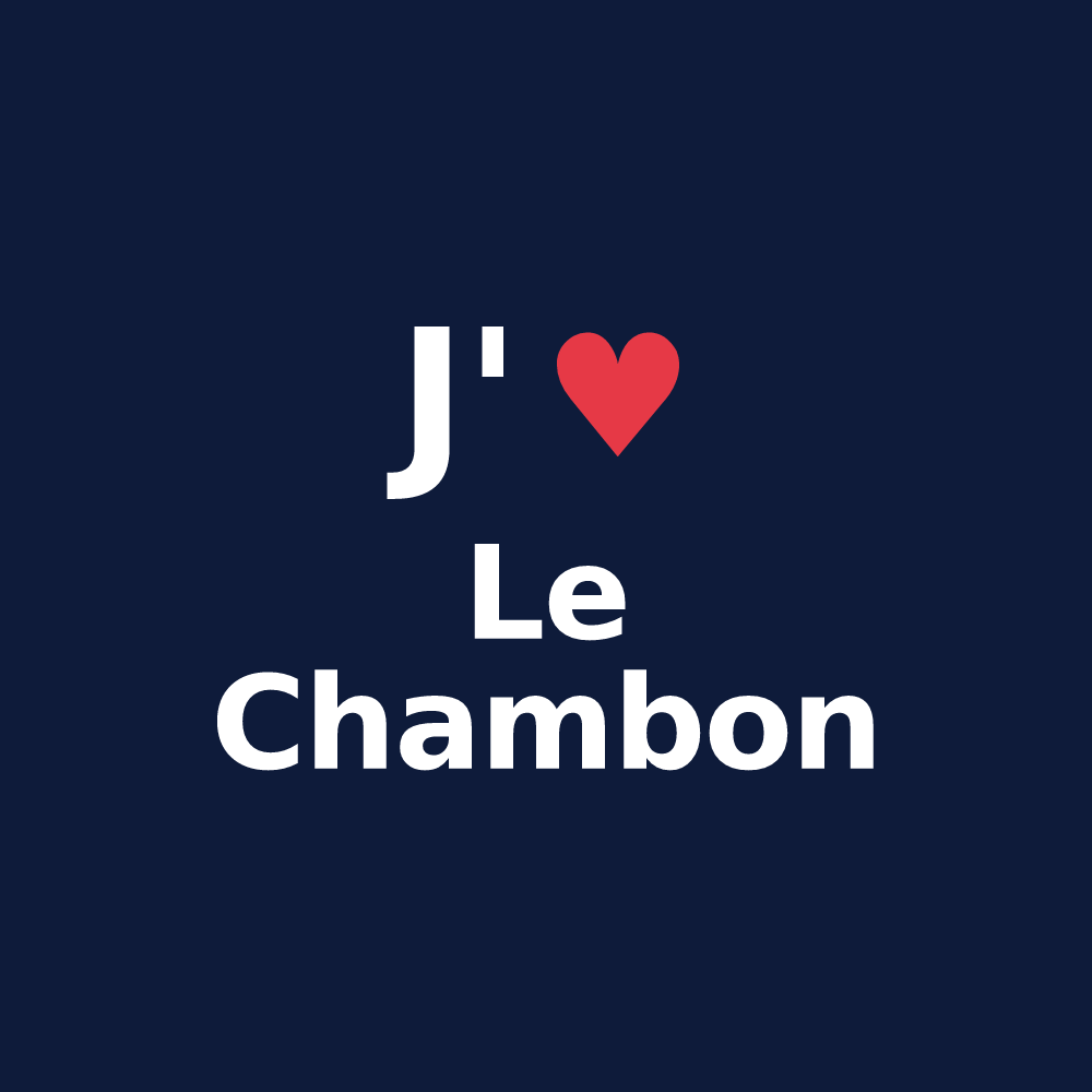 T-shirt personnalisé Le Chambon — design J'aime Le Chambon