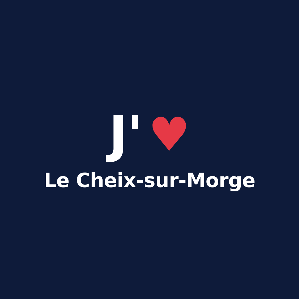 T-shirt personnalisé Le Cheix-sur-Morge — design J'aime Le Cheix-sur-Morge