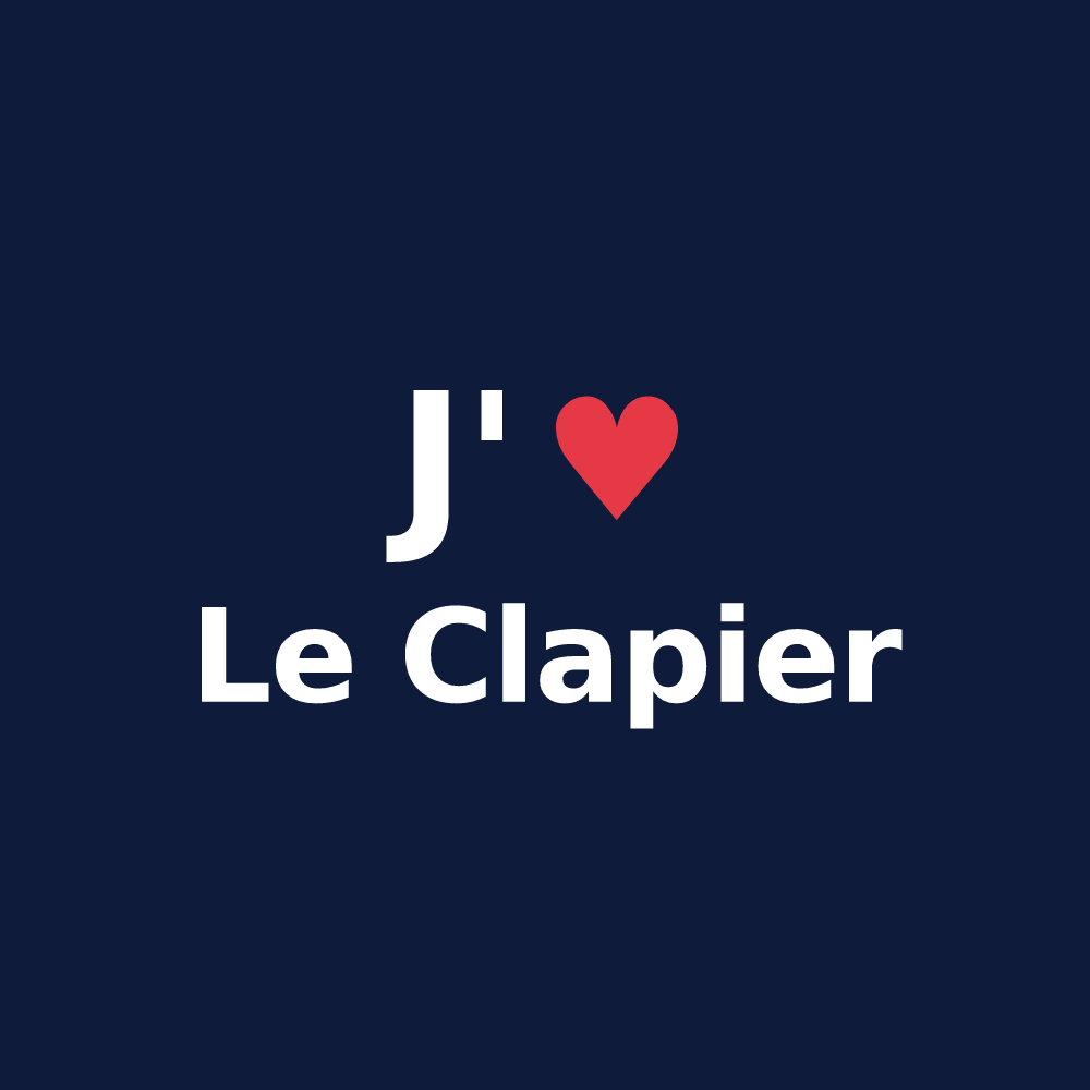 T-shirt personnalisé Le Clapier — design J'aime Le Clapier