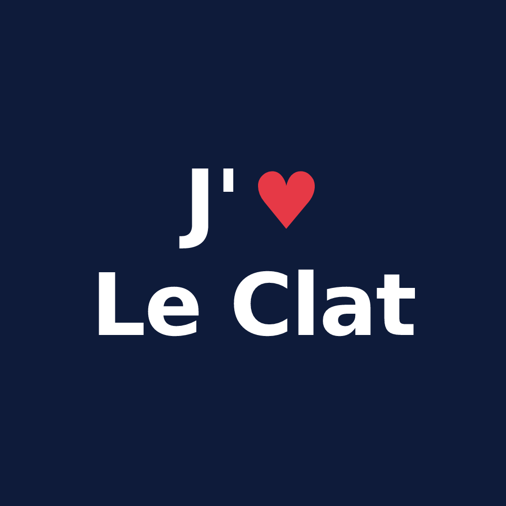 T-shirt personnalisé Le Clat — design J'aime Le Clat
