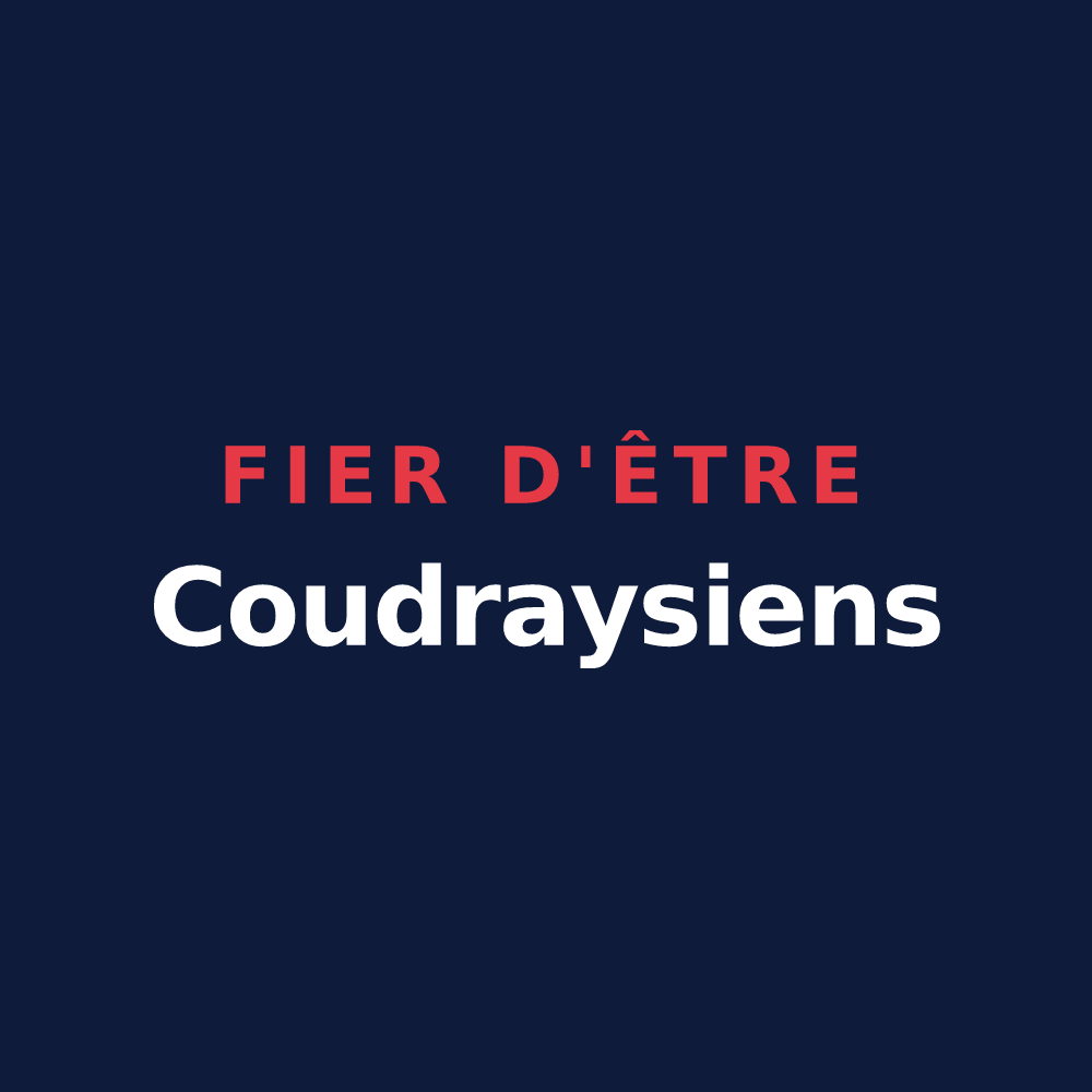T-shirt « Fier d'être Coudraysiens » — design pour Le Coudray-Montceaux