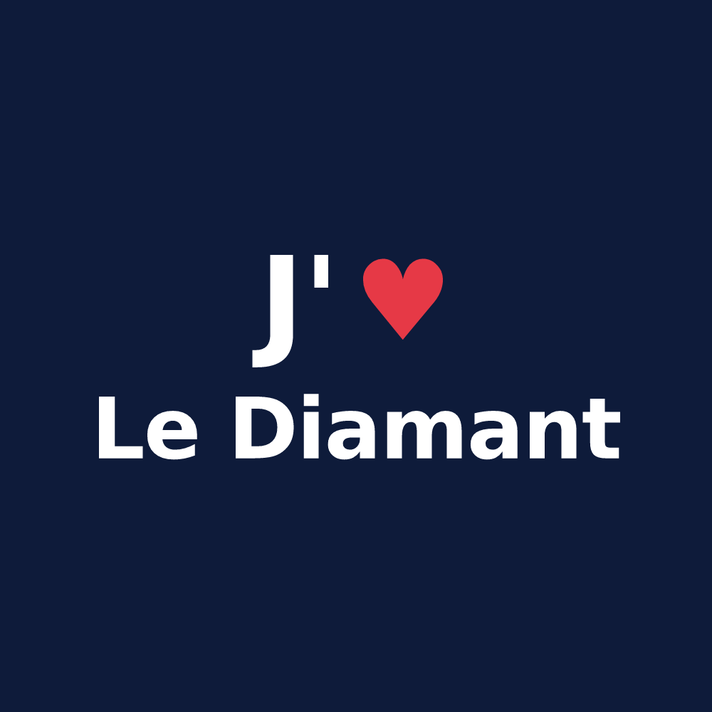 T-shirt personnalisé Le Diamant — design J'aime Le Diamant