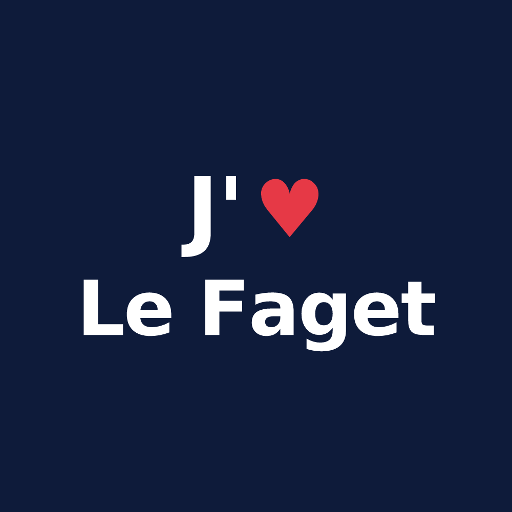 T-shirt personnalisé Le Faget — design J'aime Le Faget
