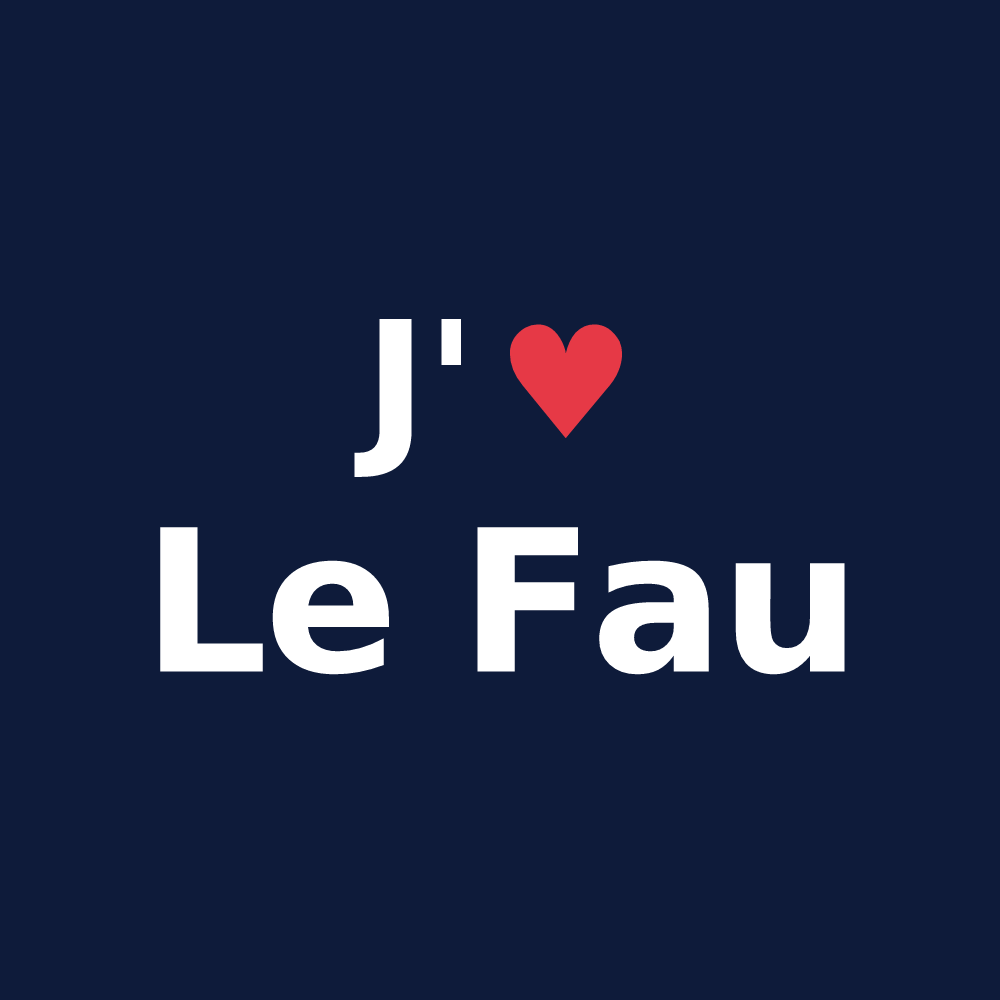 T-shirt personnalisé Le Fau — design J'aime Le Fau