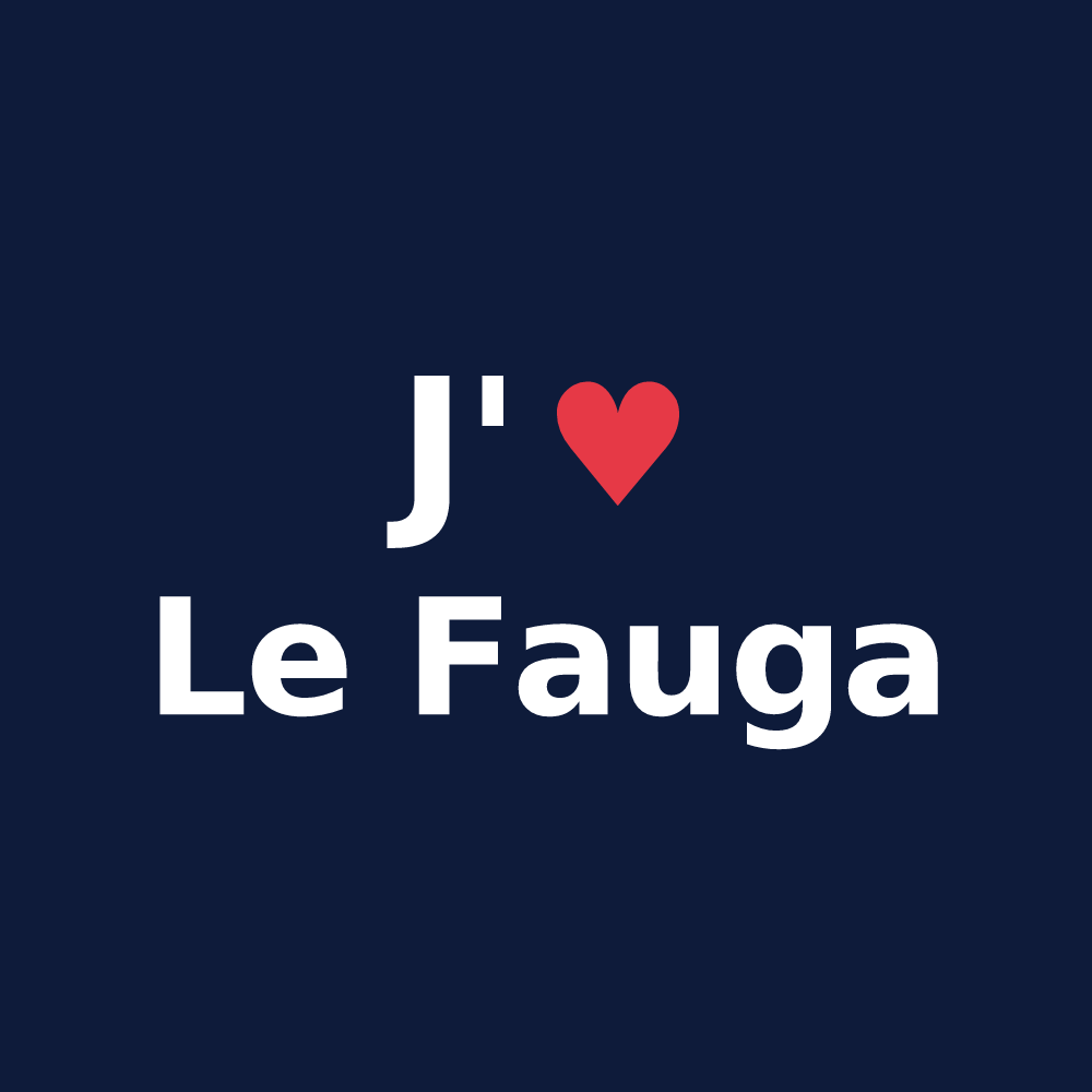 T-shirt personnalisé Le Fauga — design J'aime Le Fauga
