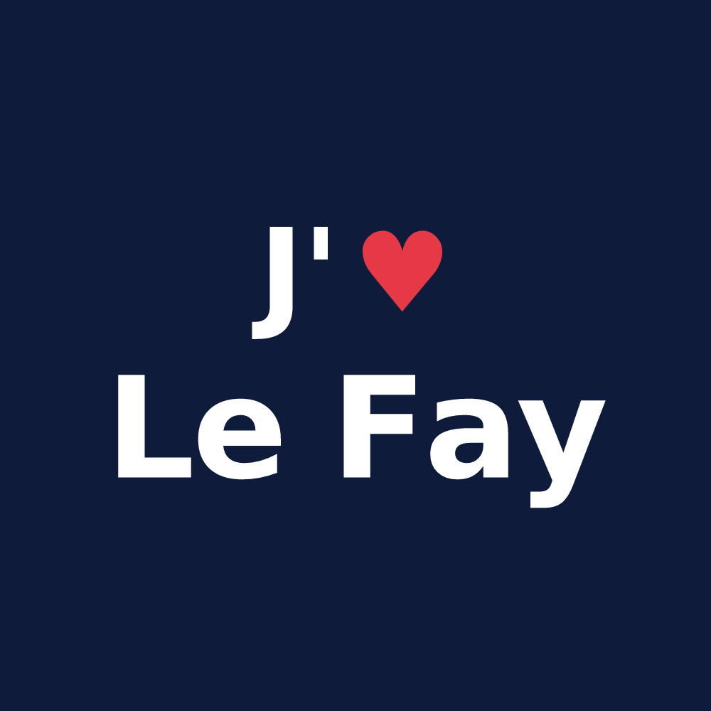 T-shirt personnalisé Le Fay — design J'aime Le Fay