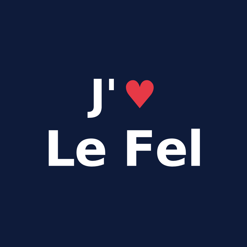 T-shirt personnalisé Le Fel — design J'aime Le Fel
