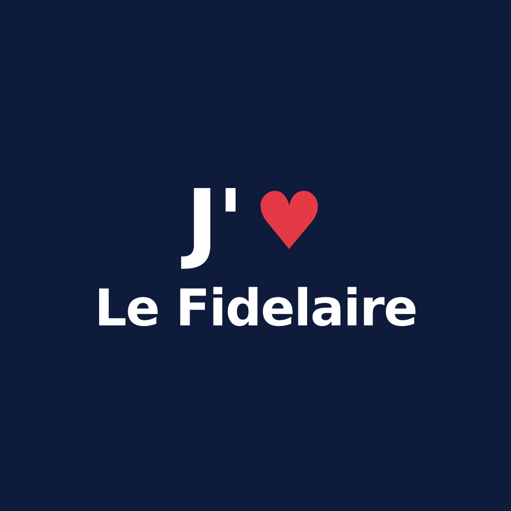 T-shirt personnalisé Le Fidelaire — design J'aime Le Fidelaire