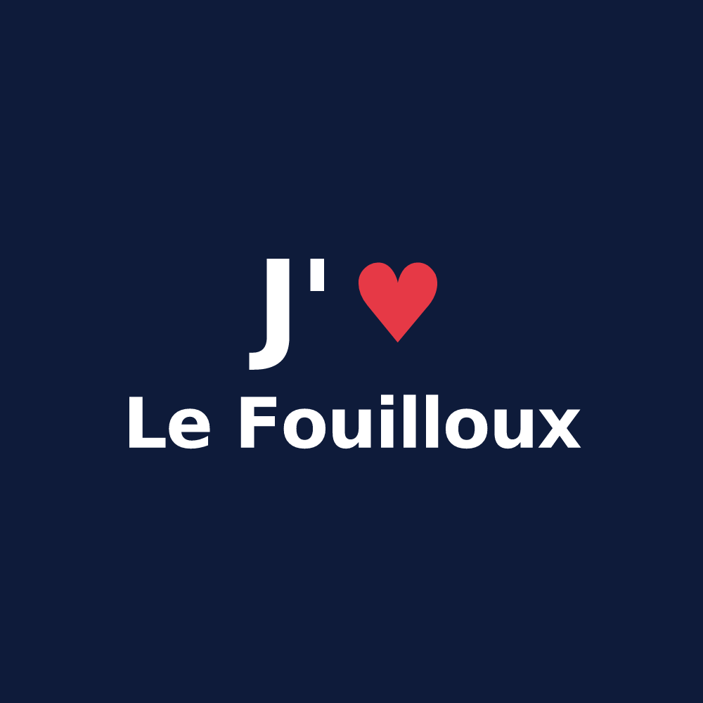 T-shirt personnalisé Le Fouilloux — design J'aime Le Fouilloux