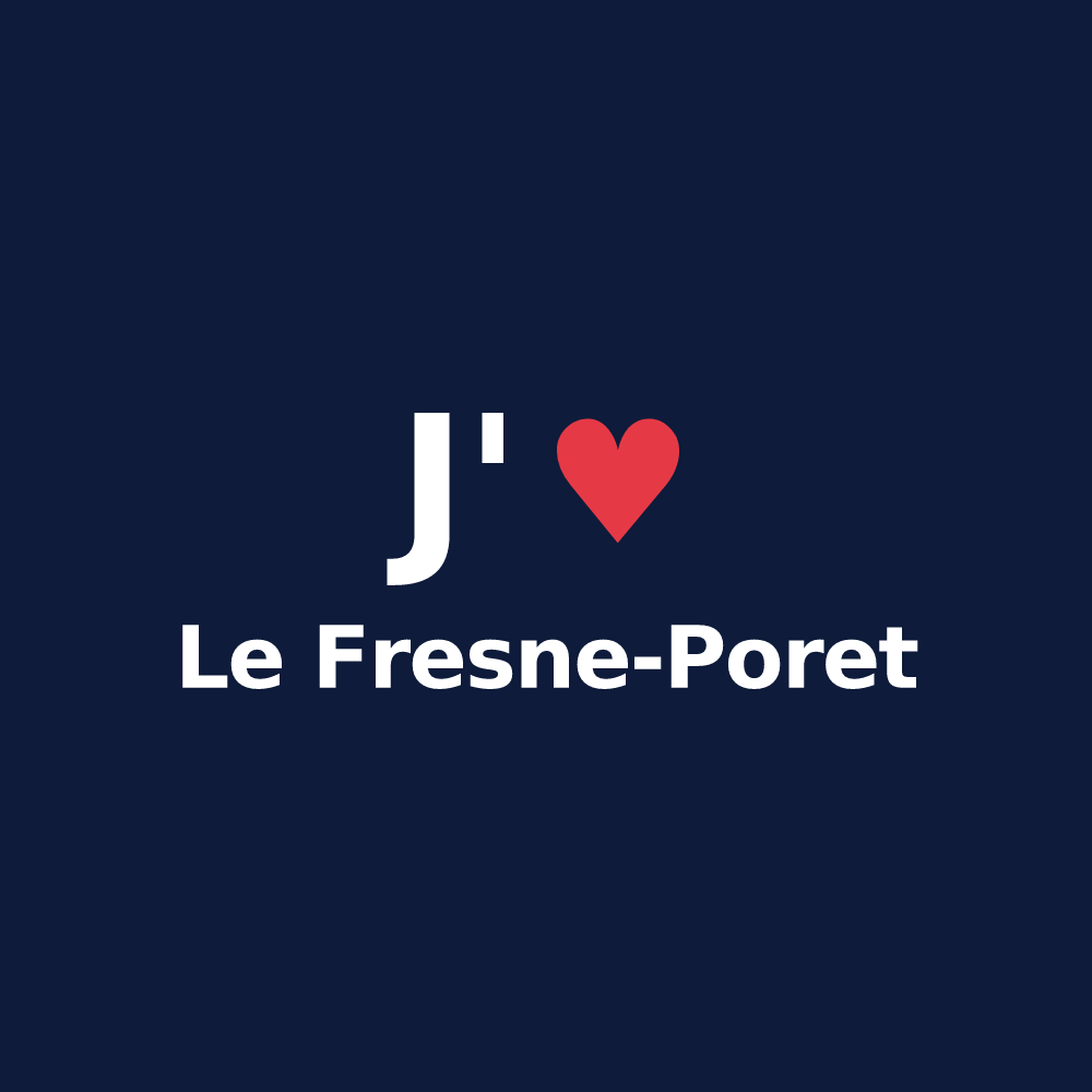 T-shirt personnalisé Le Fresne-Poret — design J'aime Le Fresne-Poret
