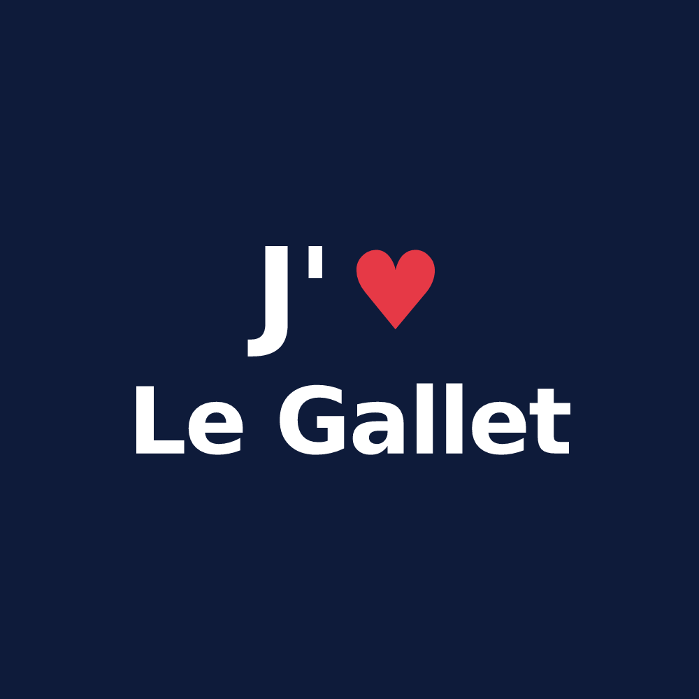 T-shirt personnalisé Le Gallet — design J'aime Le Gallet