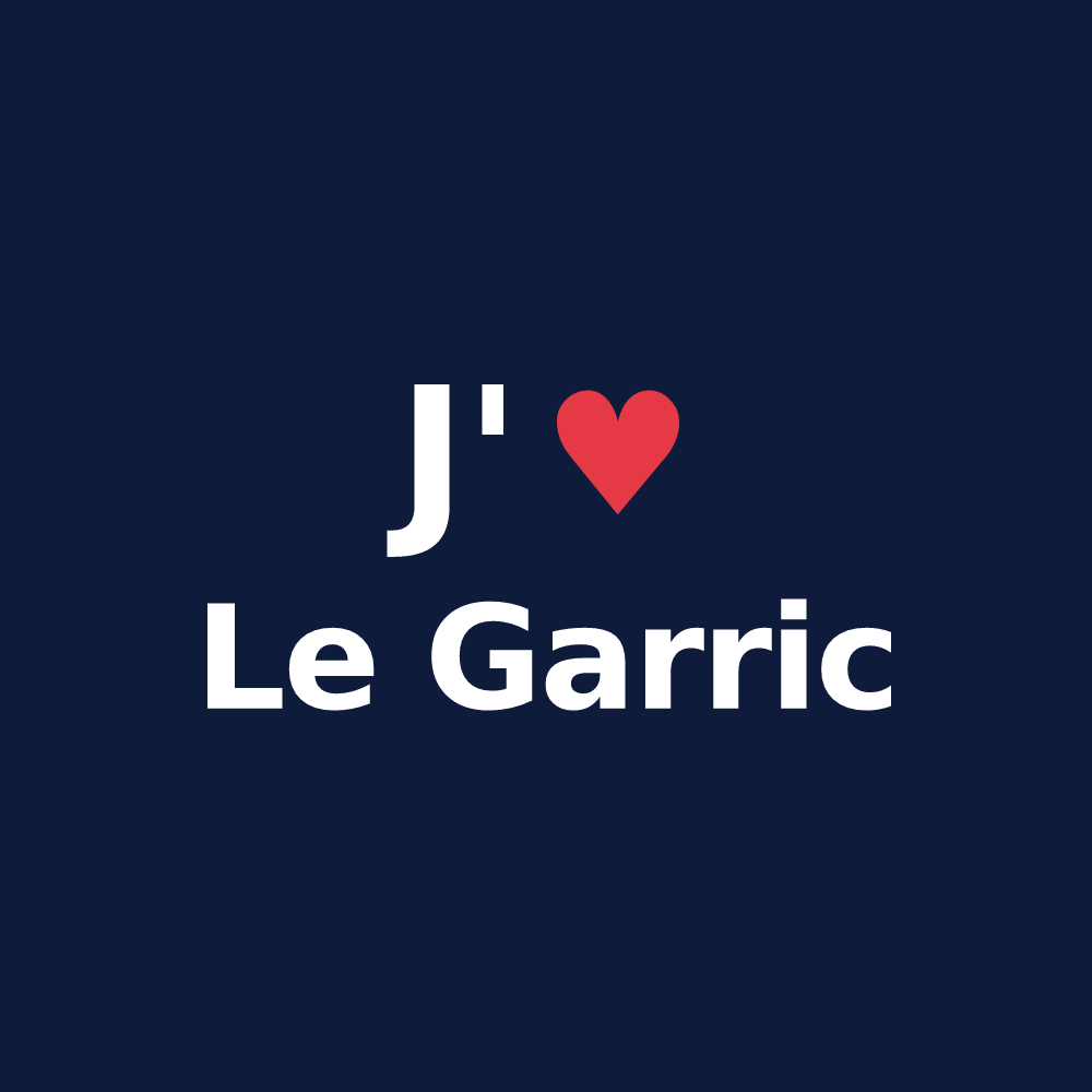T-shirt personnalisé Le Garric — design J'aime Le Garric
