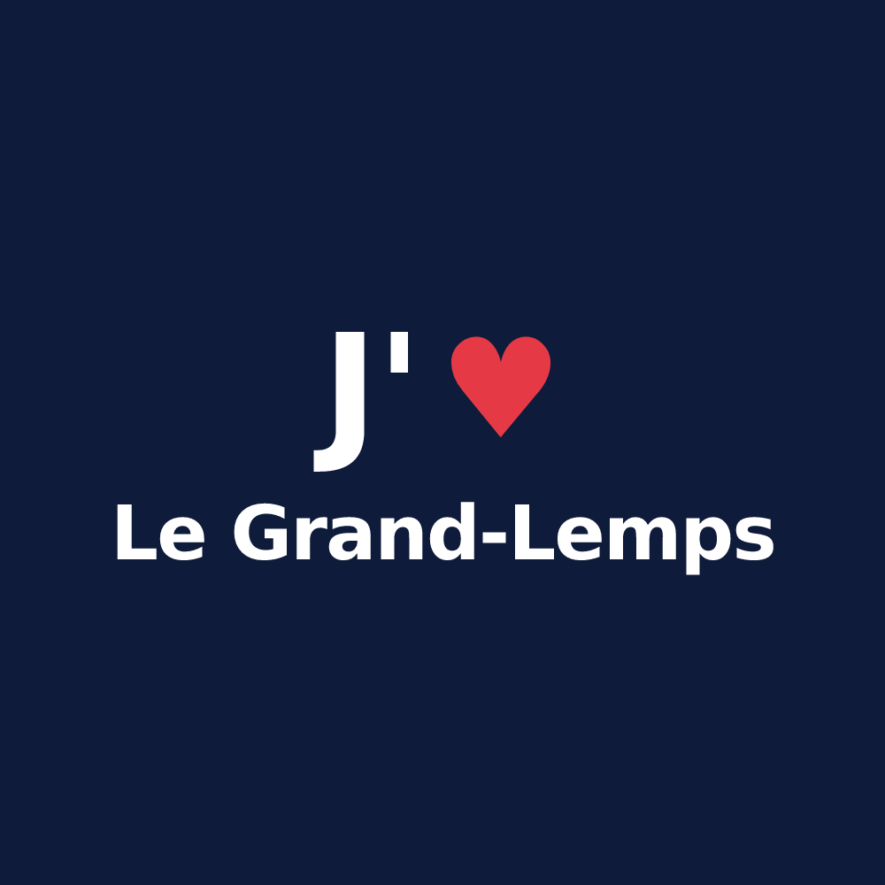 T-shirt personnalisé Le Grand-Lemps — design J'aime Le Grand-Lemps