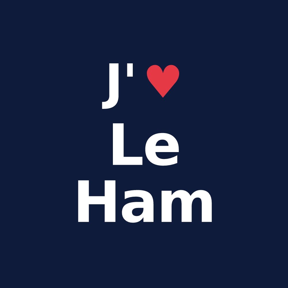 T-shirt personnalisé Le Ham — design J'aime Le Ham