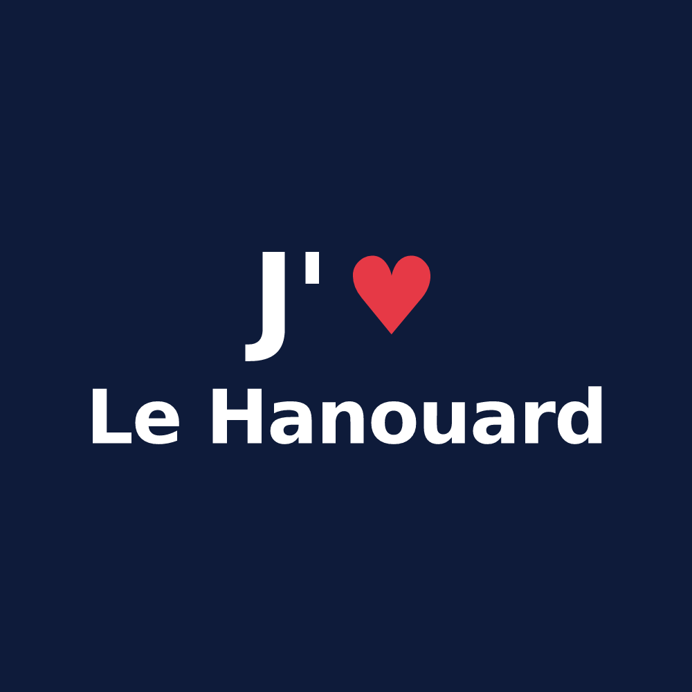 T-shirt personnalisé Le Hanouard — design J'aime Le Hanouard