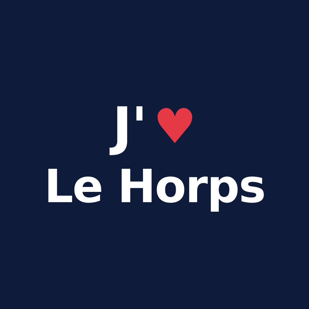 T-shirt personnalisé Le Horps — design J'aime Le Horps