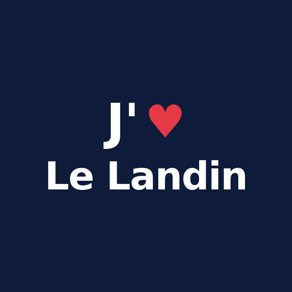 T-shirt personnalisé Le Landin — design J'aime Le Landin
