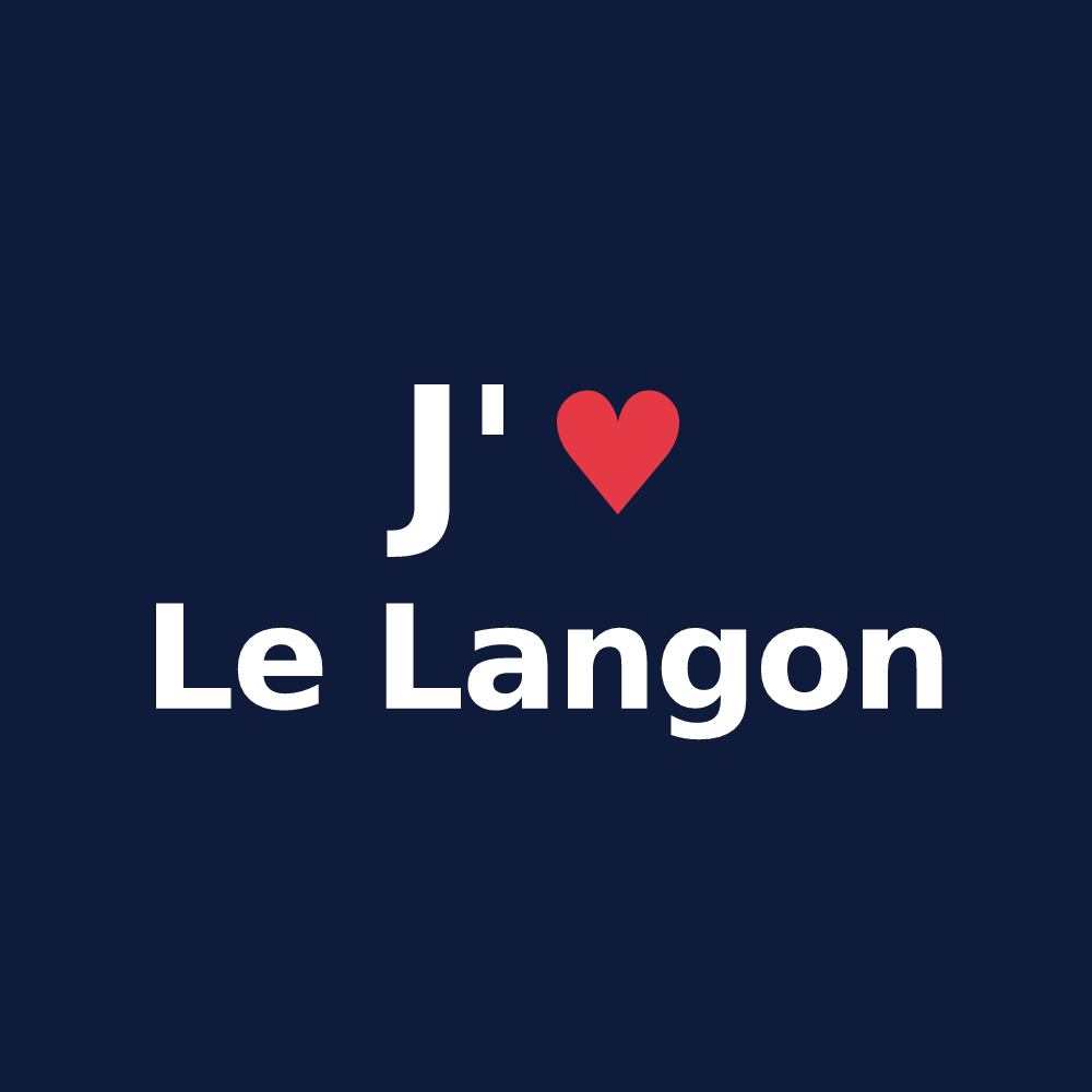 T-shirt personnalisé Le Langon — design « J'aime Le Langon » imprimé sur le t-shirt