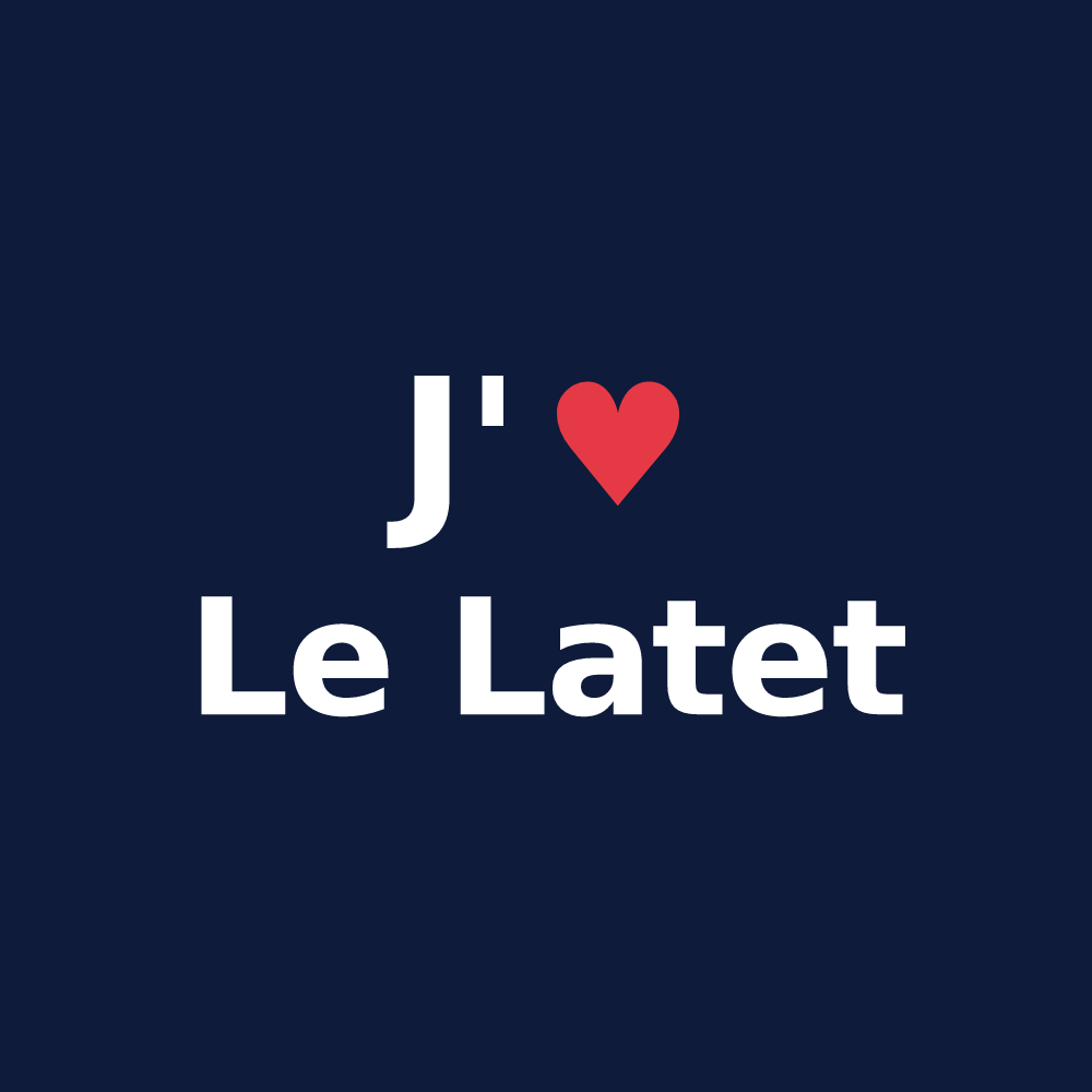 T-shirt personnalisé Le Latet — design J'aime Le Latet