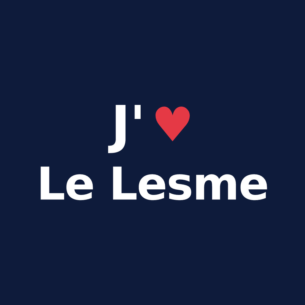 T-shirt personnalisé Le Lesme — design J'aime Le Lesme