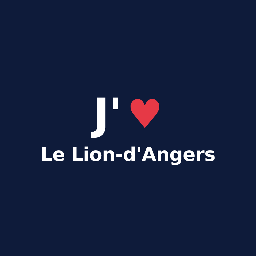 T-shirt personnalisé Le Lion-d'Angers — design J'aime Le Lion-d'Angers