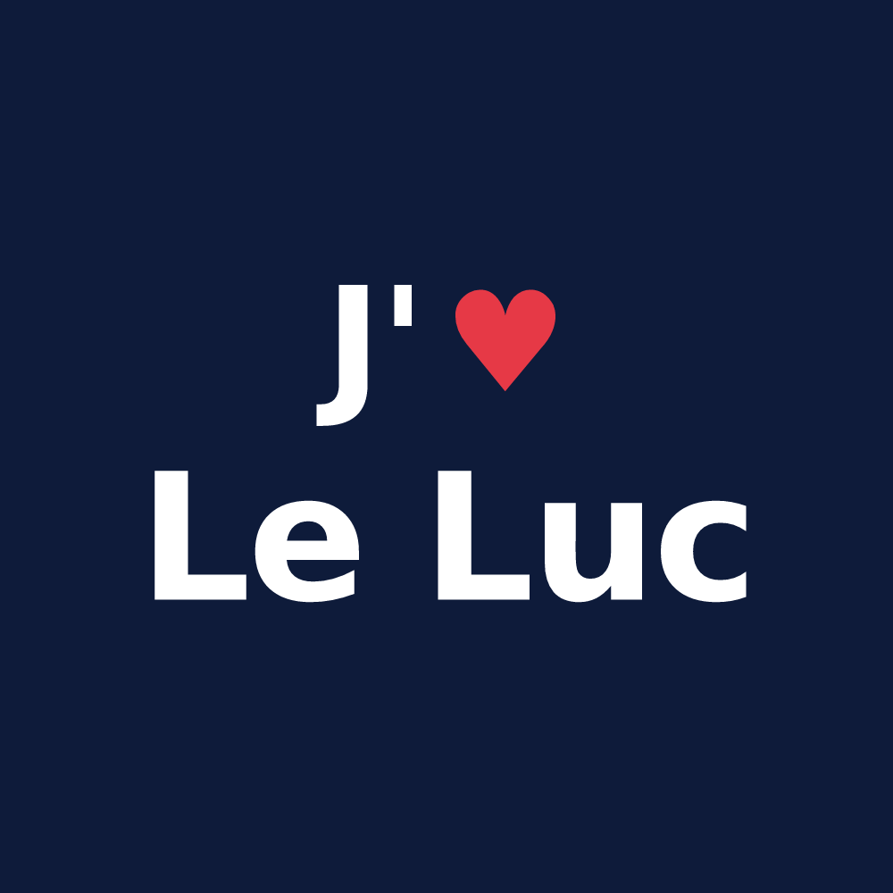 T-shirt personnalisé Le Luc — design « J'aime Le Luc » imprimé sur le t-shirt