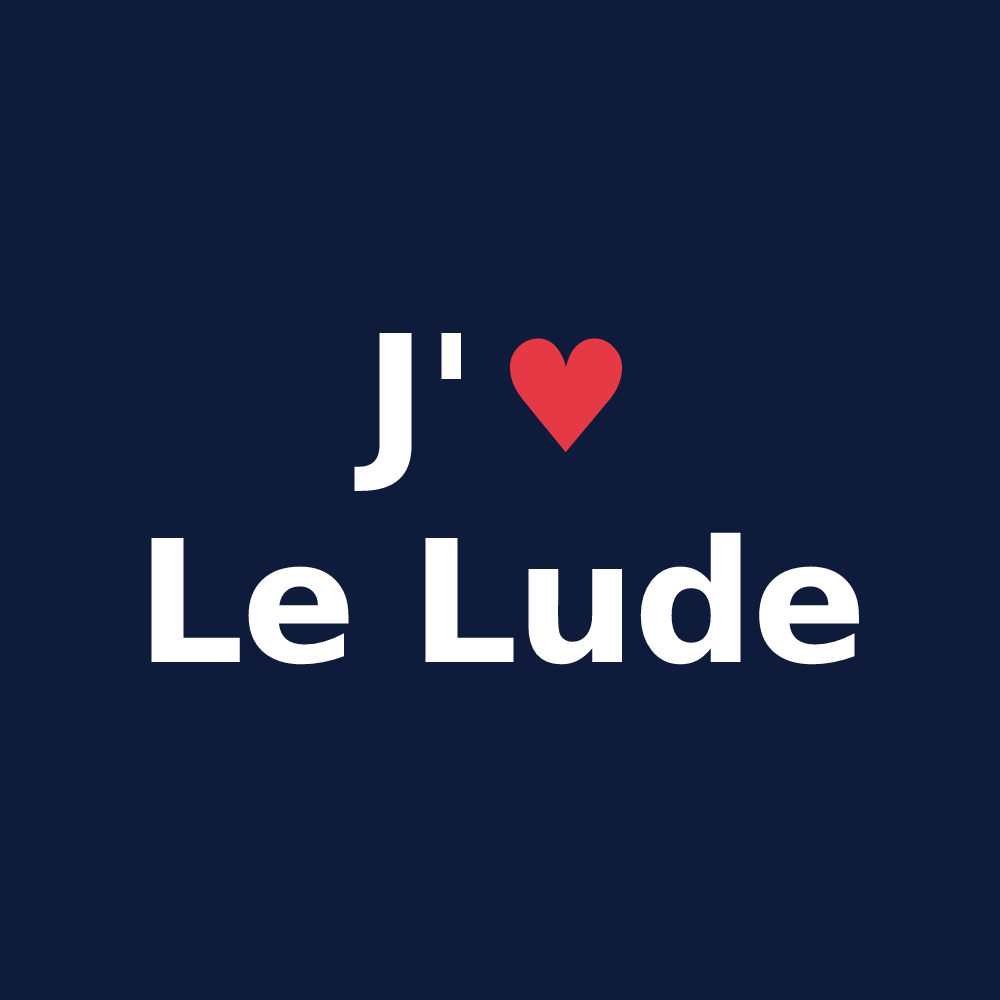T-shirt personnalisé Le Lude — design J'aime Le Lude