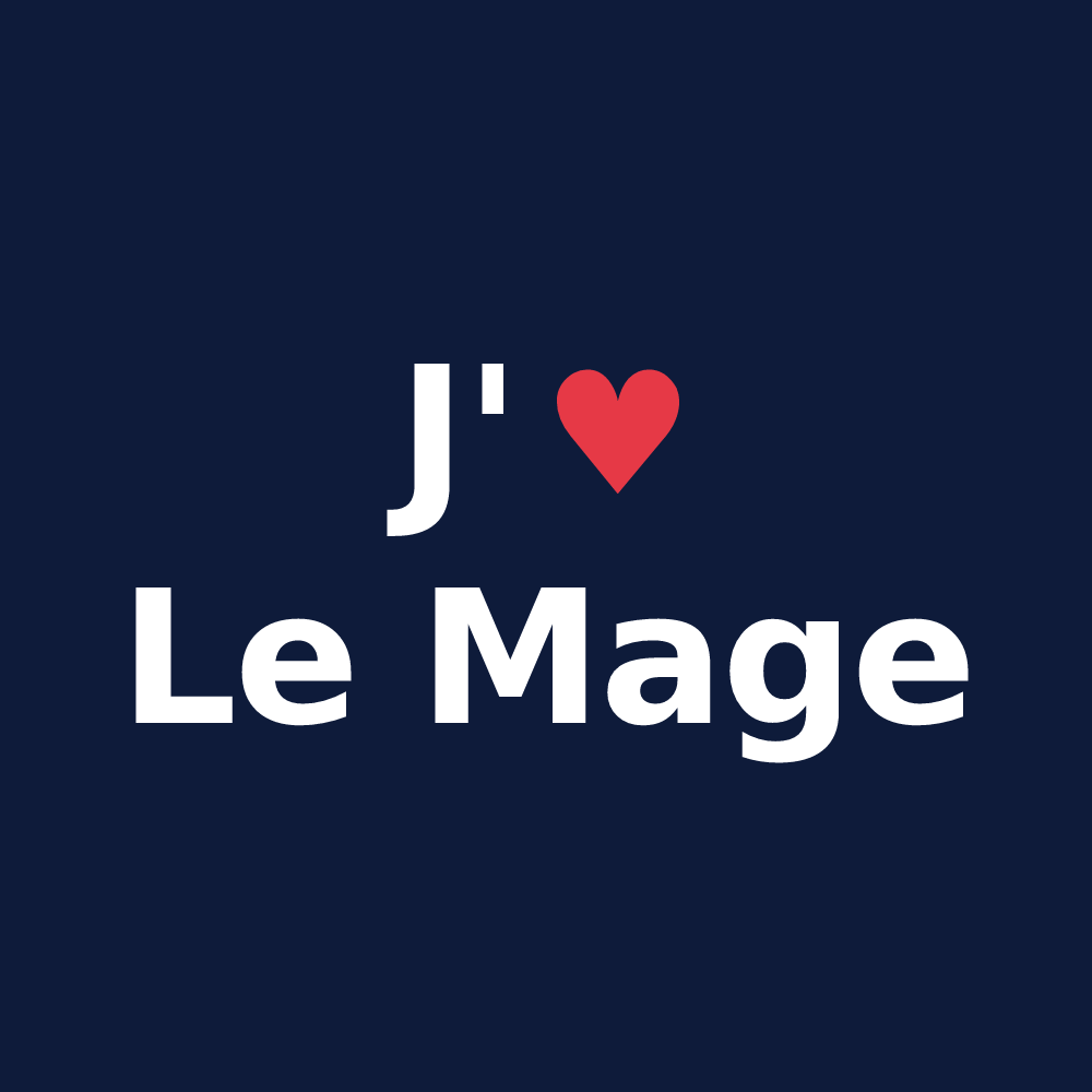T-shirt personnalisé Le Mage — design J'aime Le Mage