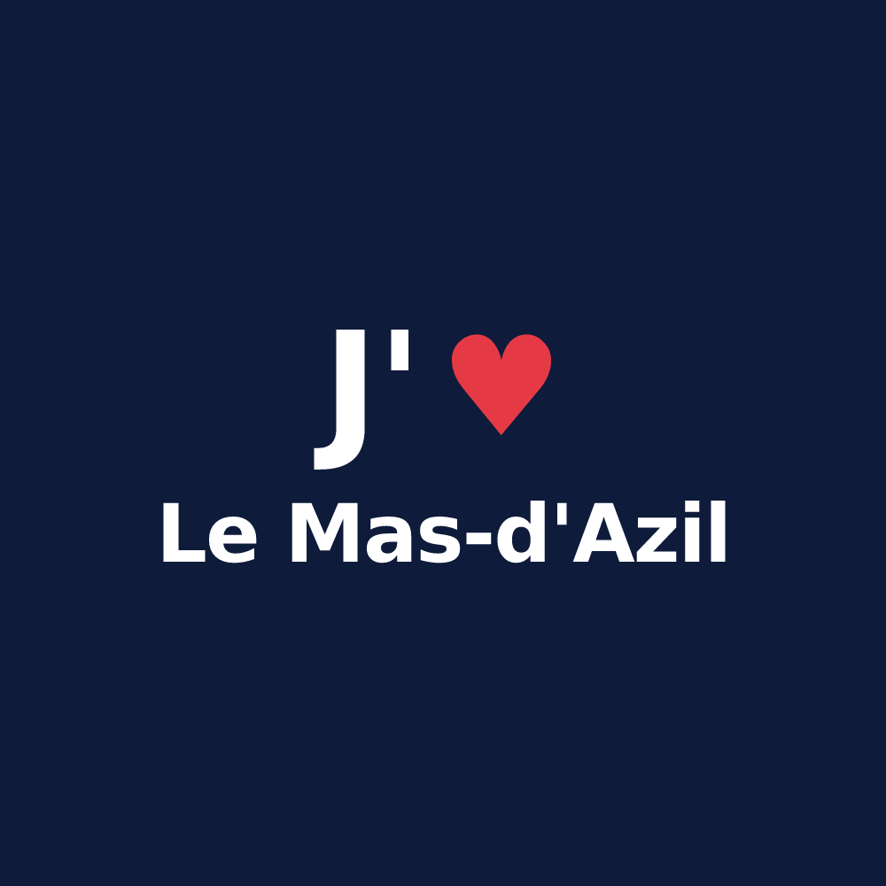 T-shirt personnalisé Le Mas-d'Azil — design J'aime Le Mas-d'Azil