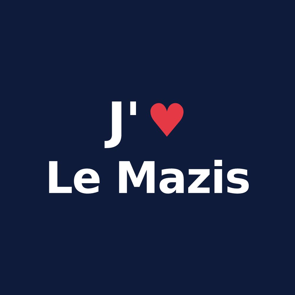 T-shirt personnalisé Le Mazis — design J'aime Le Mazis