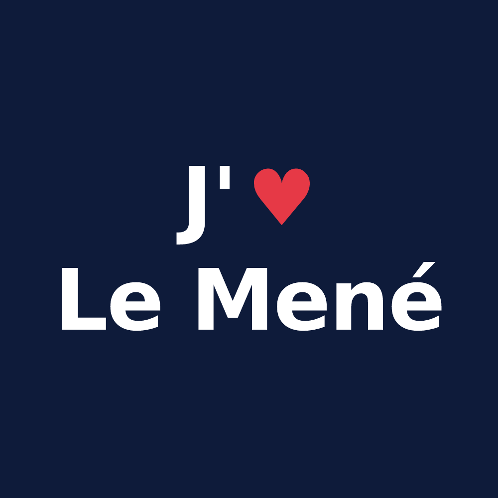 T-shirt personnalisé Le Mené — design J'aime Le Mené