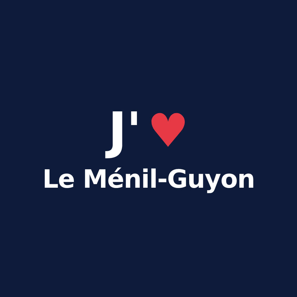 T-shirt personnalisé Le Ménil-Guyon — design J'aime Le Ménil-Guyon