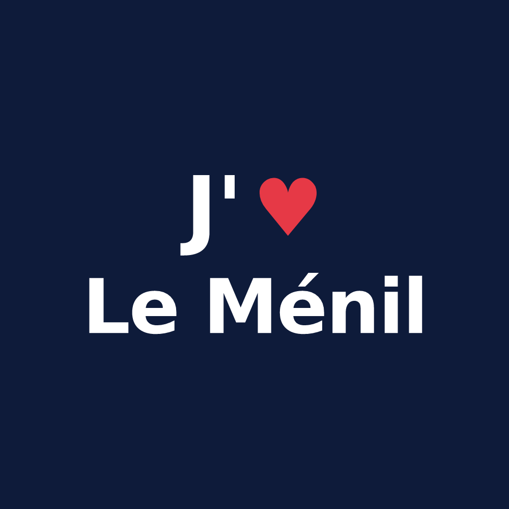 T-shirt personnalisé Le Ménil — design J'aime Le Ménil