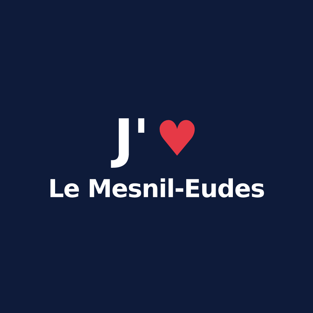 T-shirt personnalisé Le Mesnil-Eudes — design J'aime Le Mesnil-Eudes