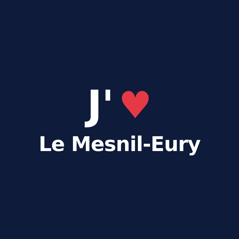 T-shirt personnalisé Le Mesnil-Eury — design J'aime Le Mesnil-Eury