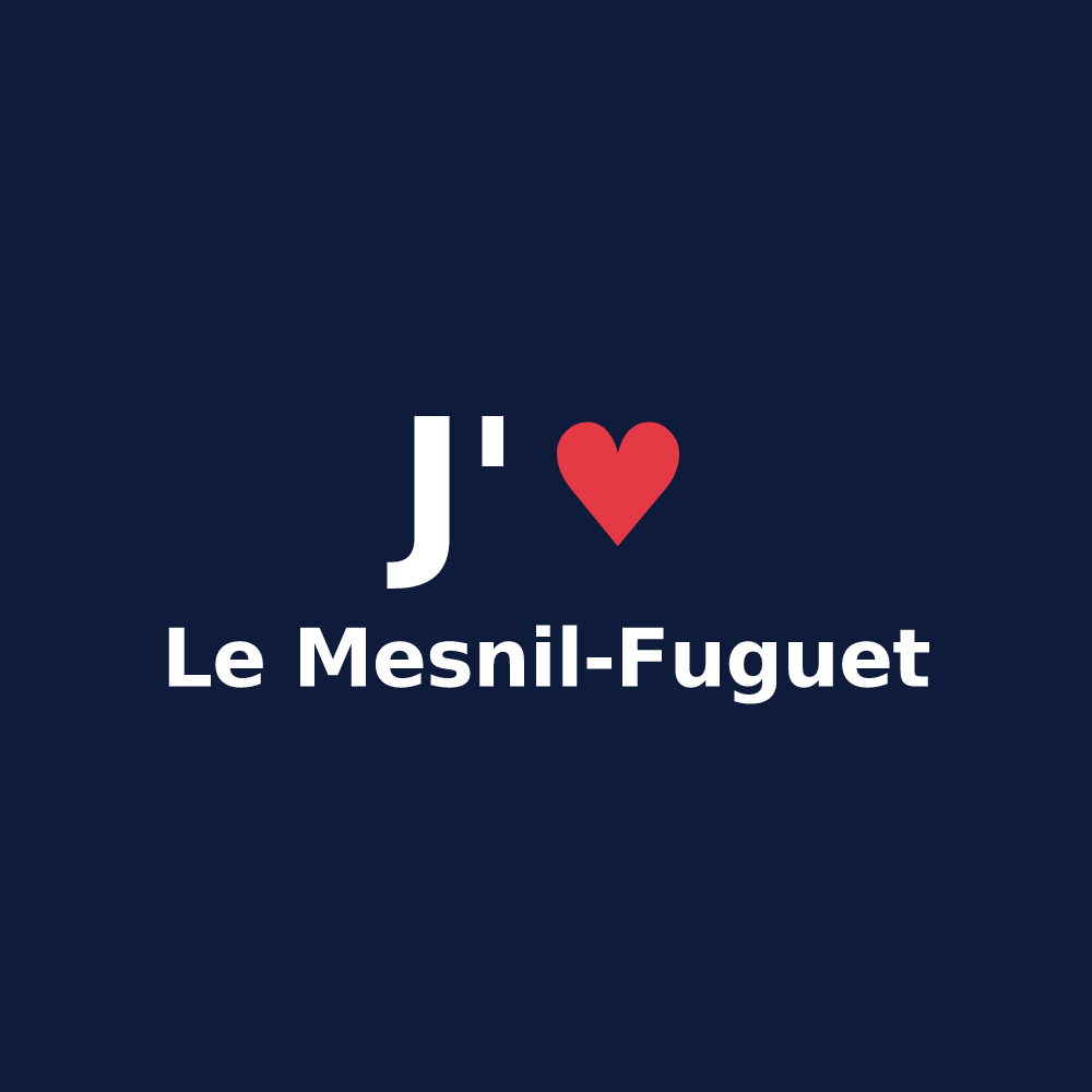 T-shirt personnalisé Le Mesnil-Fuguet — design J'aime Le Mesnil-Fuguet