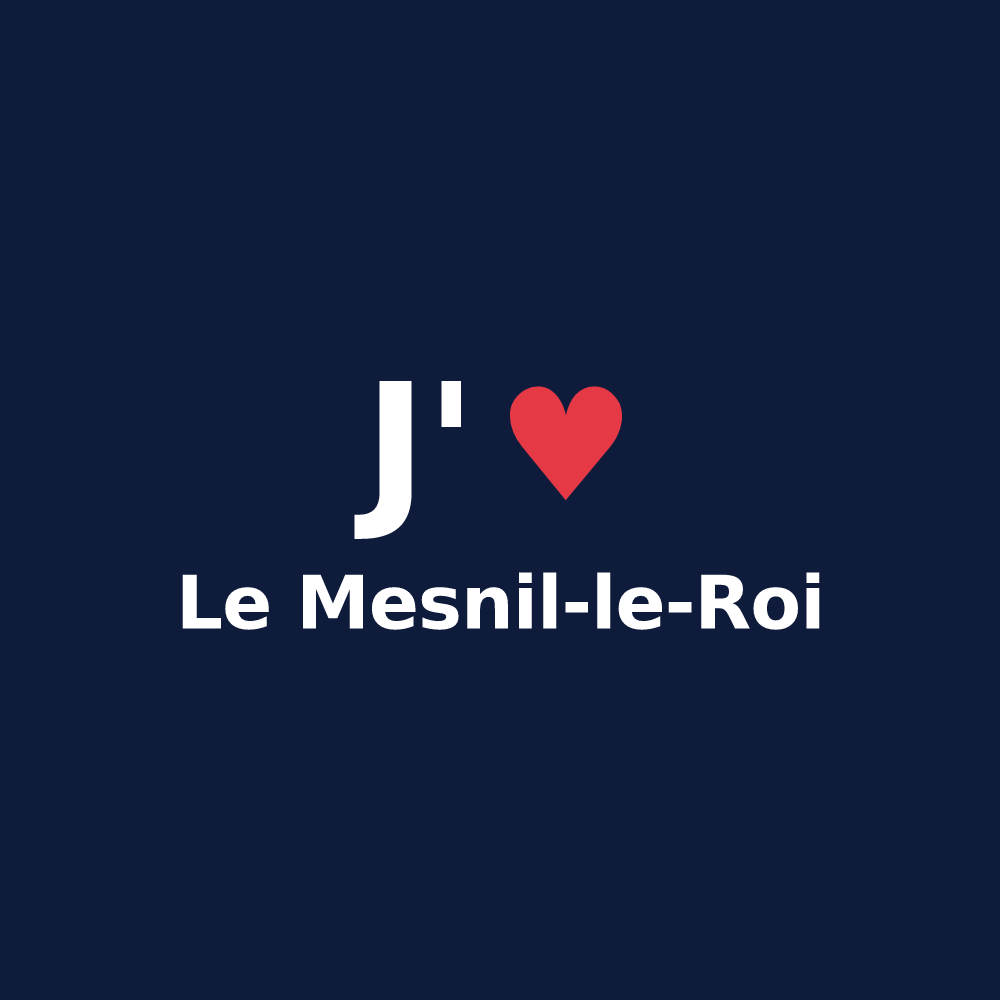 T-shirt personnalisé Le Mesnil-le-Roi — design J'aime Le Mesnil-le-Roi