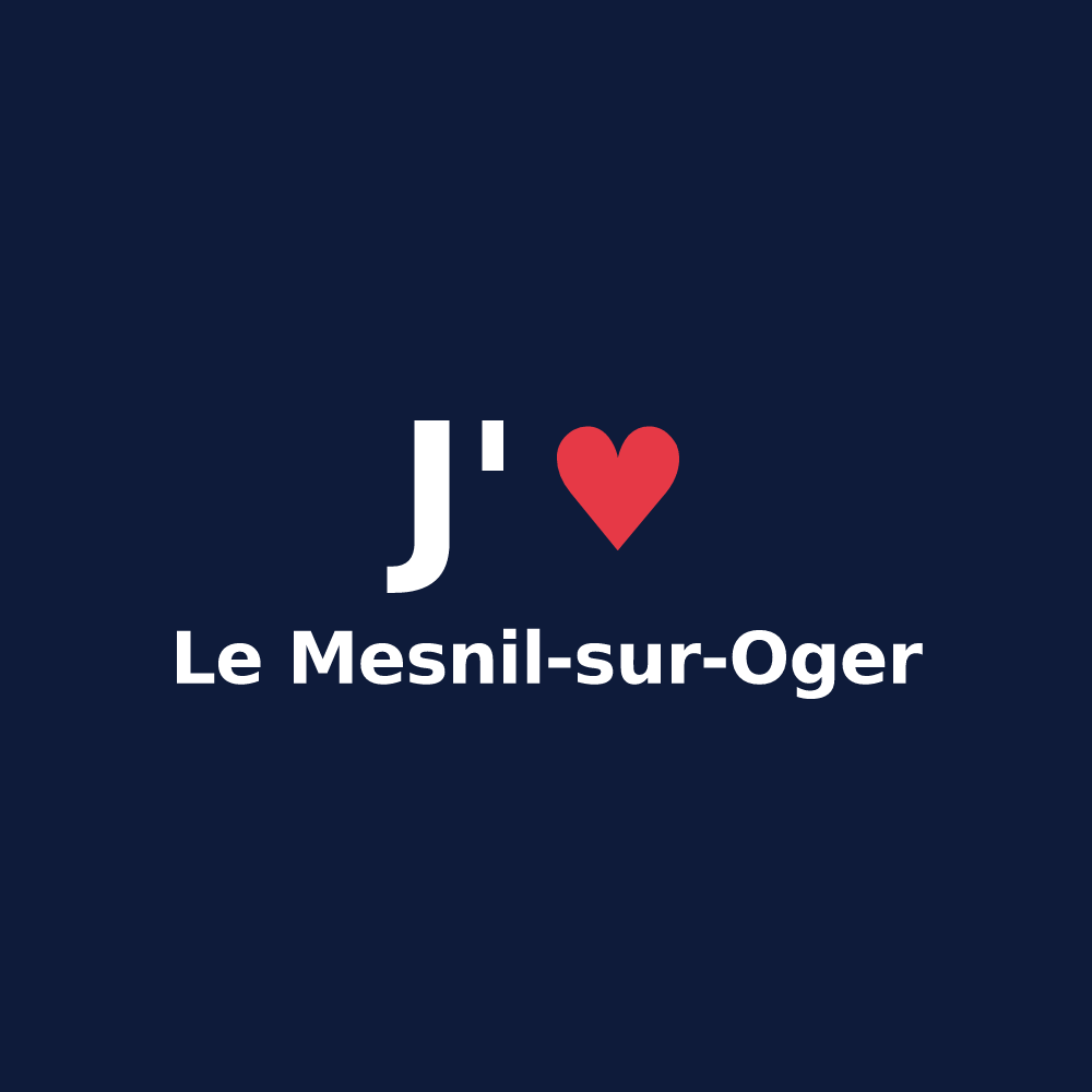 T-shirt personnalisé Le Mesnil-sur-Oger — design J'aime Le Mesnil-sur-Oger