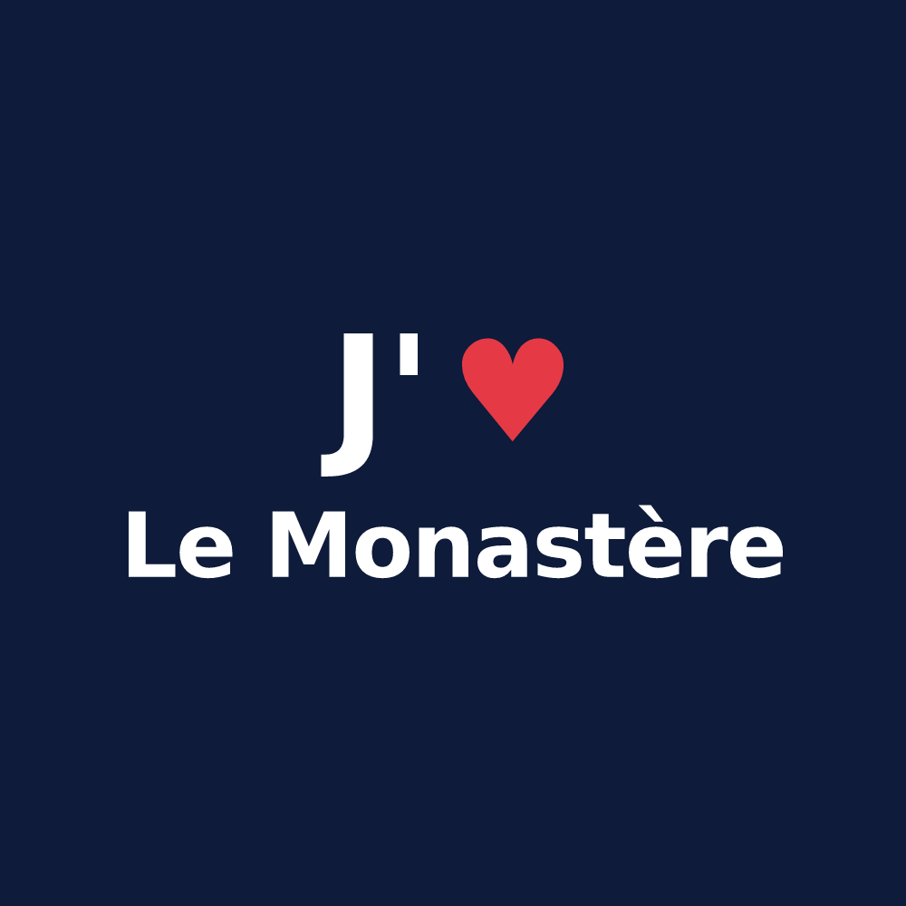 T-shirt personnalisé Le Monastère — design J'aime Le Monastère