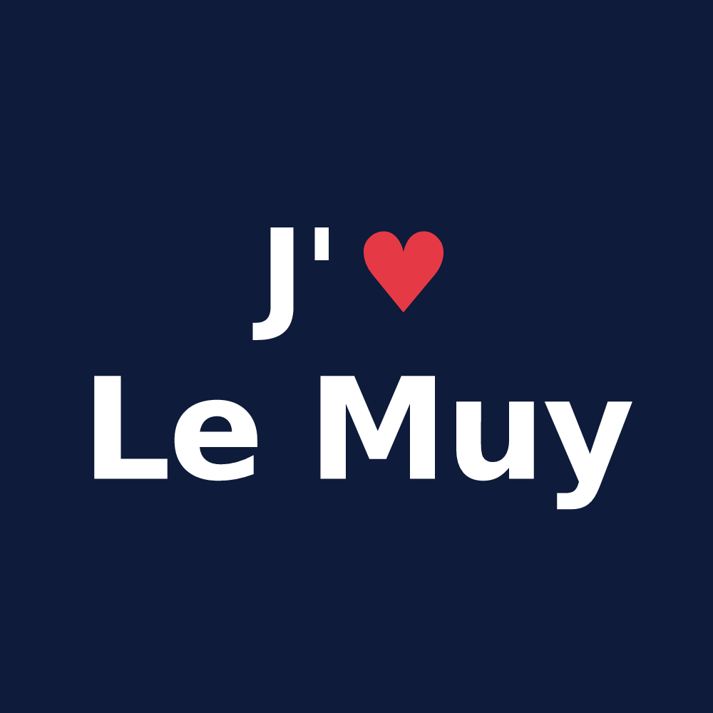 T-shirt personnalisé Le Muy — design J'aime Le Muy