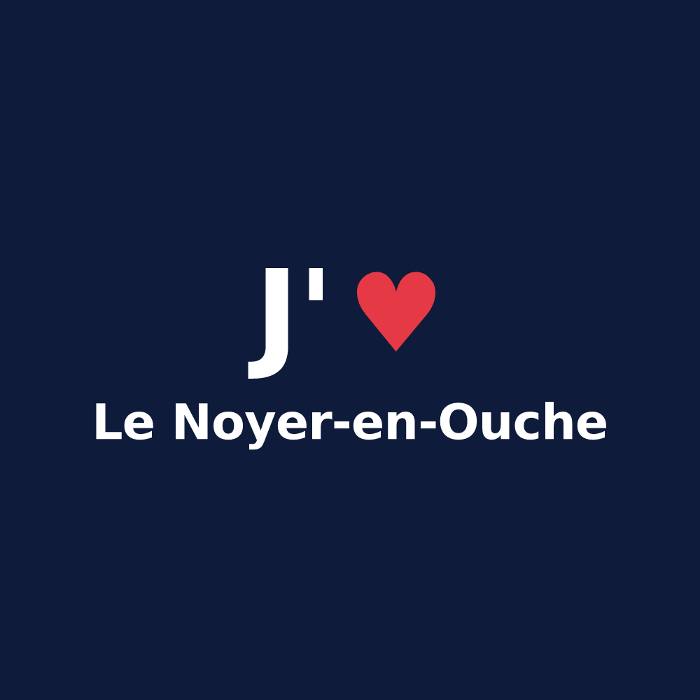 T-shirt personnalisé Le Noyer-en-Ouche — design J'aime Le Noyer-en-Ouche