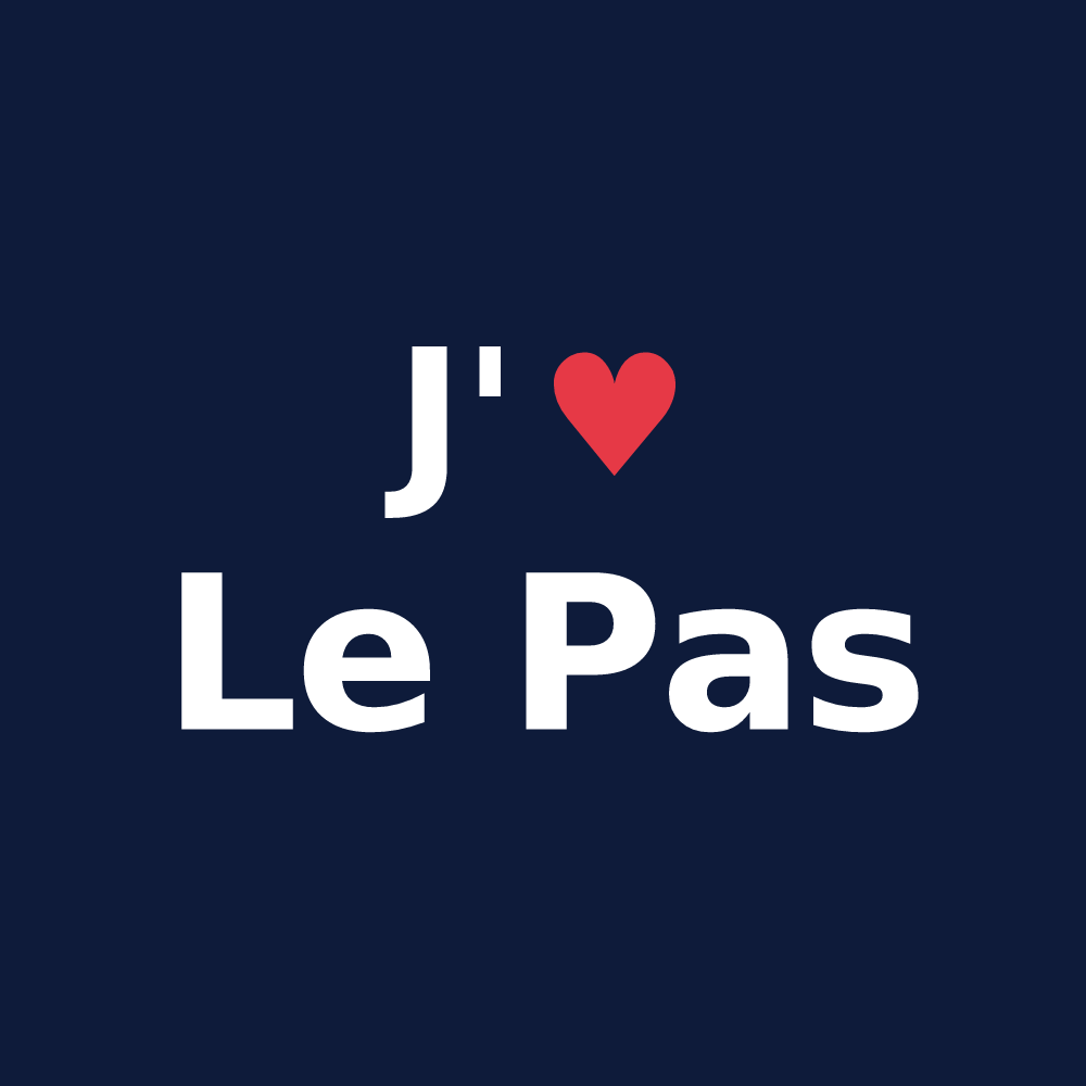 T-shirt personnalisé Le Pas — design J'aime Le Pas