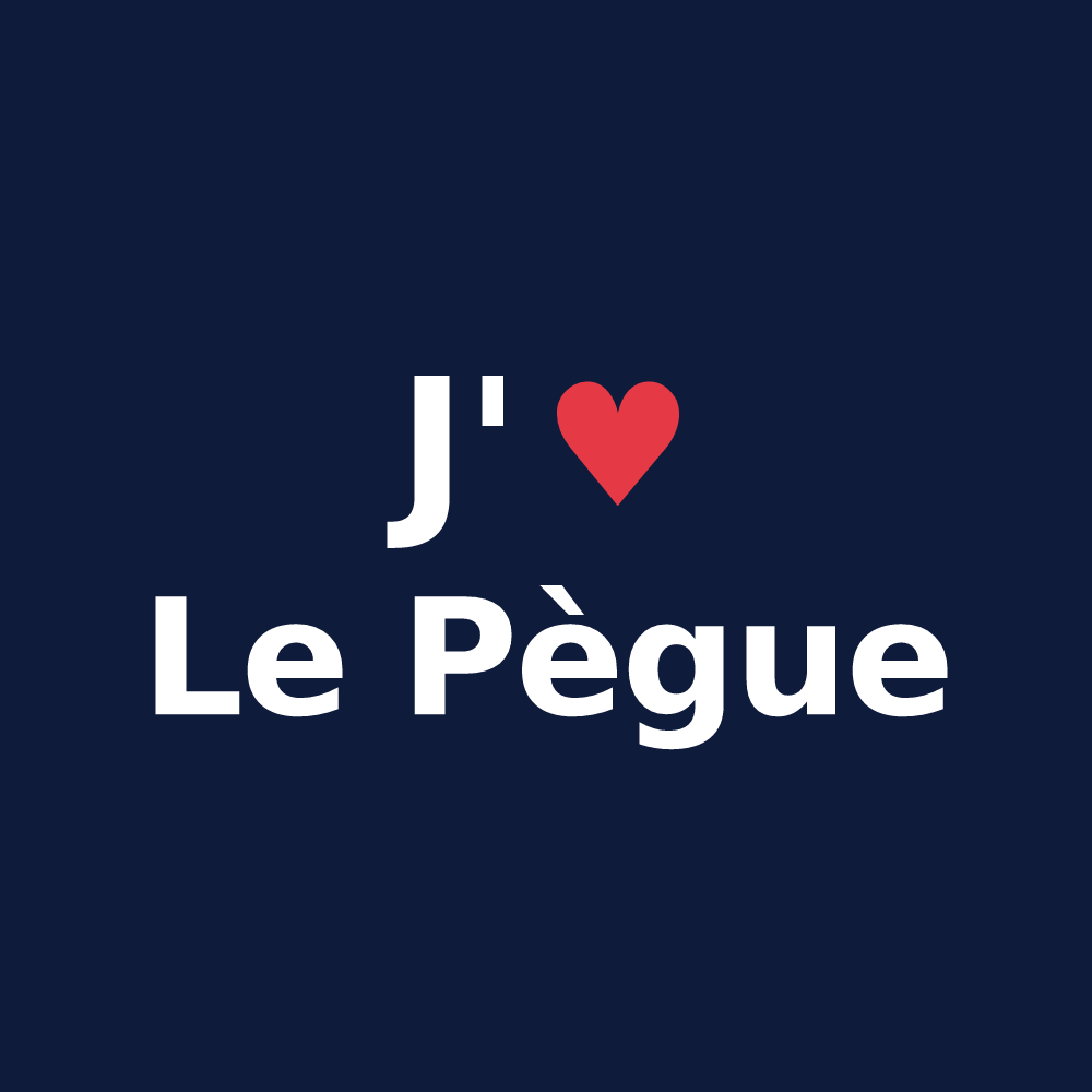 T-shirt personnalisé Le Pègue — design J'aime Le Pègue