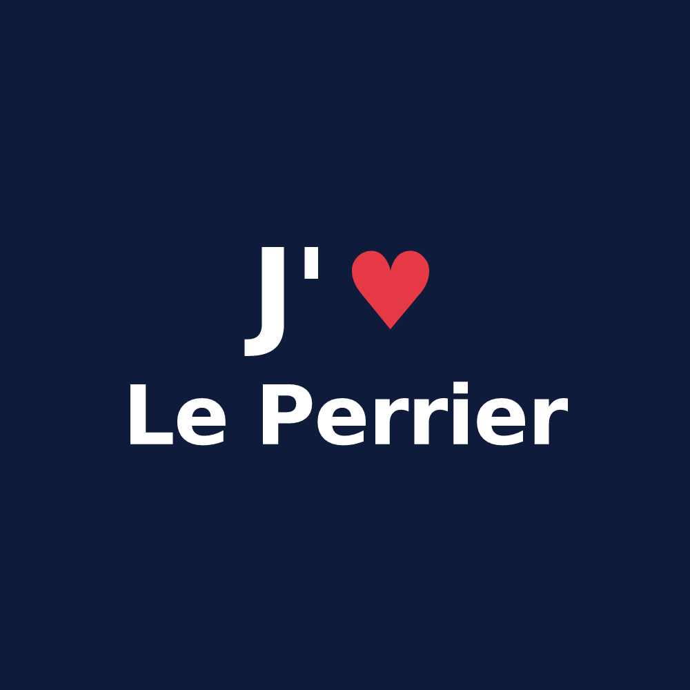 T-shirt personnalisé Le Perrier — design J'aime Le Perrier