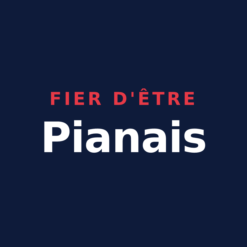 T-shirt « Fier d'être Pianais » — design pour Le Pian-Médoc
