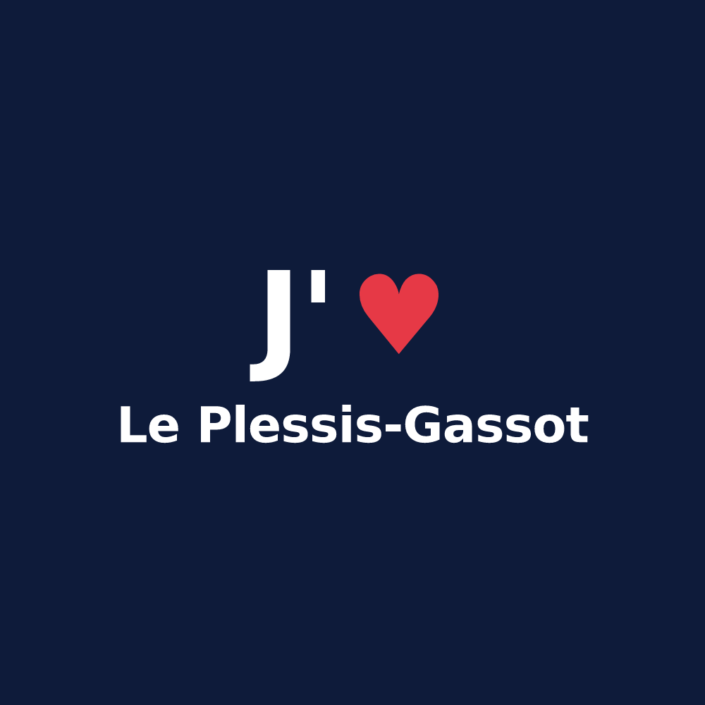 T-shirt personnalisé Le Plessis-Gassot — design J'aime Le Plessis-Gassot
