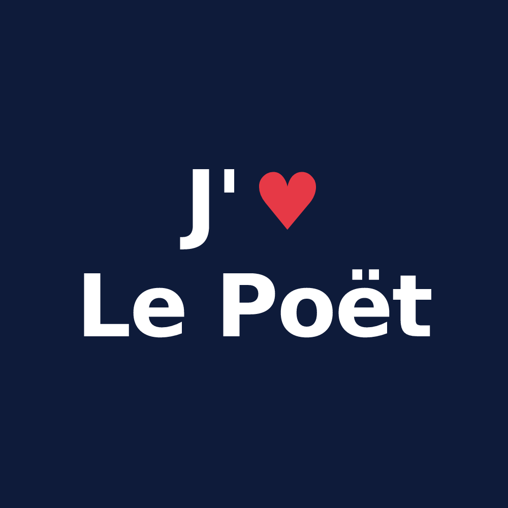 T-shirt personnalisé Le Poët — design J'aime Le Poët