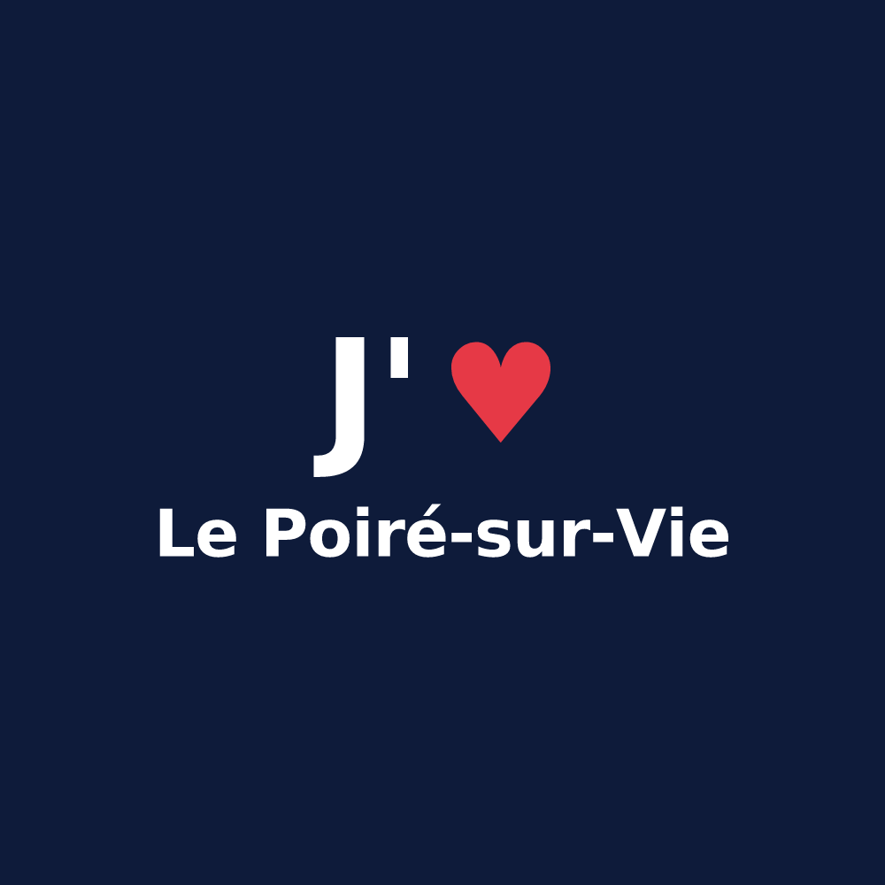 T-shirt personnalisé Le Poiré-sur-Vie — design J'aime Le Poiré-sur-Vie